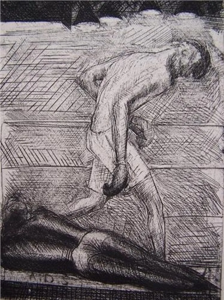 Aguafuerte De Segonzac - Le KO du noir