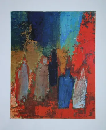 Litografía De Stael - Bouteilles