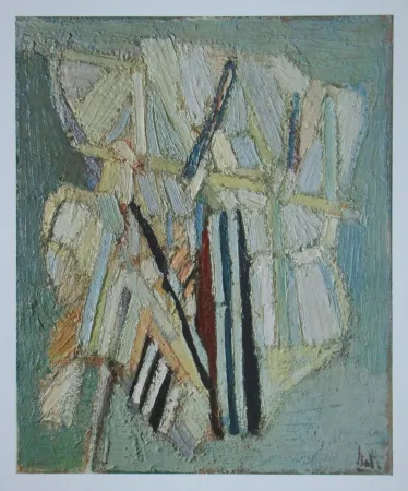 Litografía De Stael - Composition Céladon