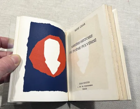 Libro Ilustrado De Stael - René Char : ARRIÈRE-HISTOIRE DU POÈME PULVÉRISÉ avec 1 lithographie icônique de Nicolas de Staël (1953)
