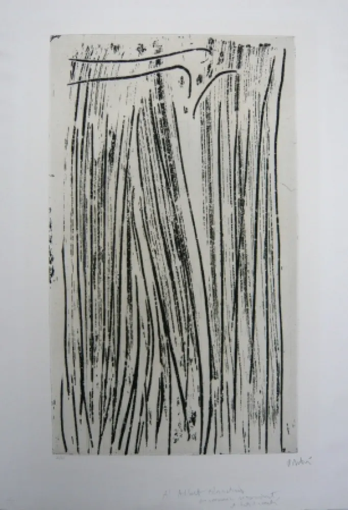 Aguafuerte Y Aguatinta Debré - Personnage signe