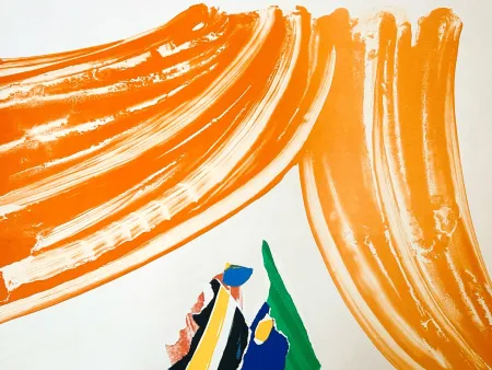 Litografía Debré - Rideau rouge 