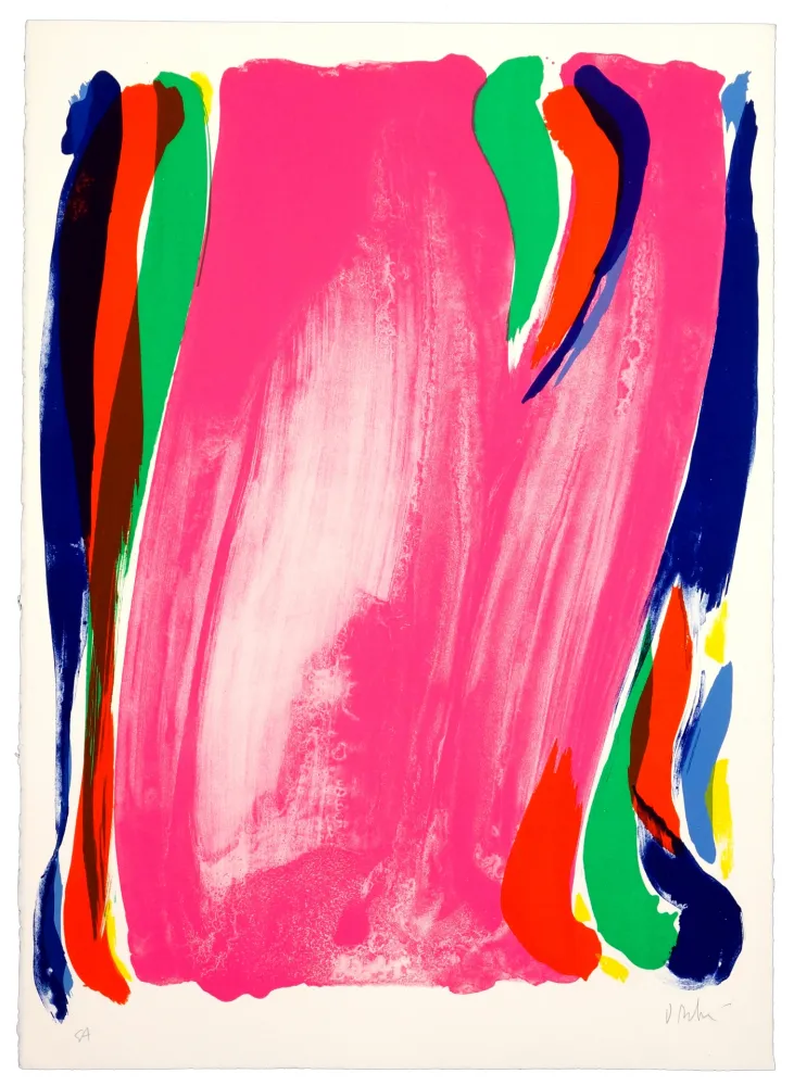 Litografía Debré - Rose de l'Inde