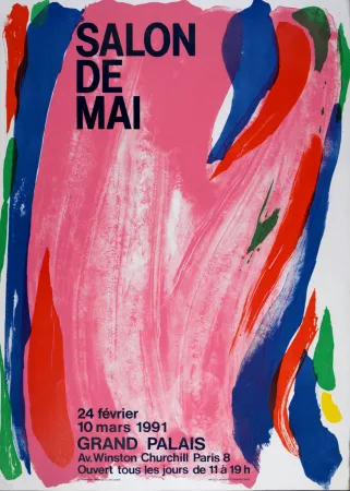 Litografía Debré - Rose du Salon de Mai, 1991