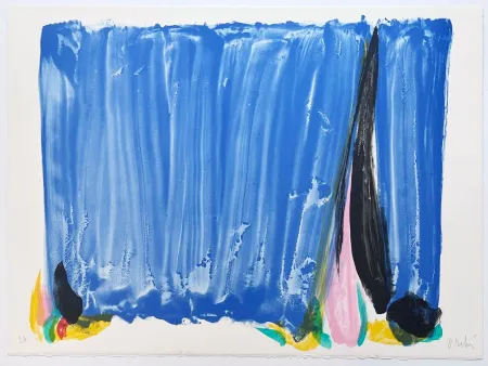 Litografía Debré - Signe-Paysage Loire 