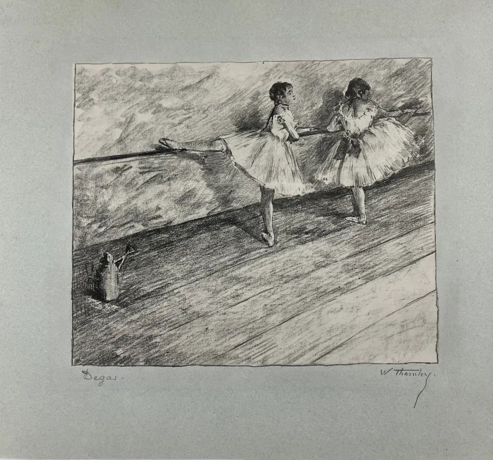 Litografía Degas - A la barre. 1888-1889. 