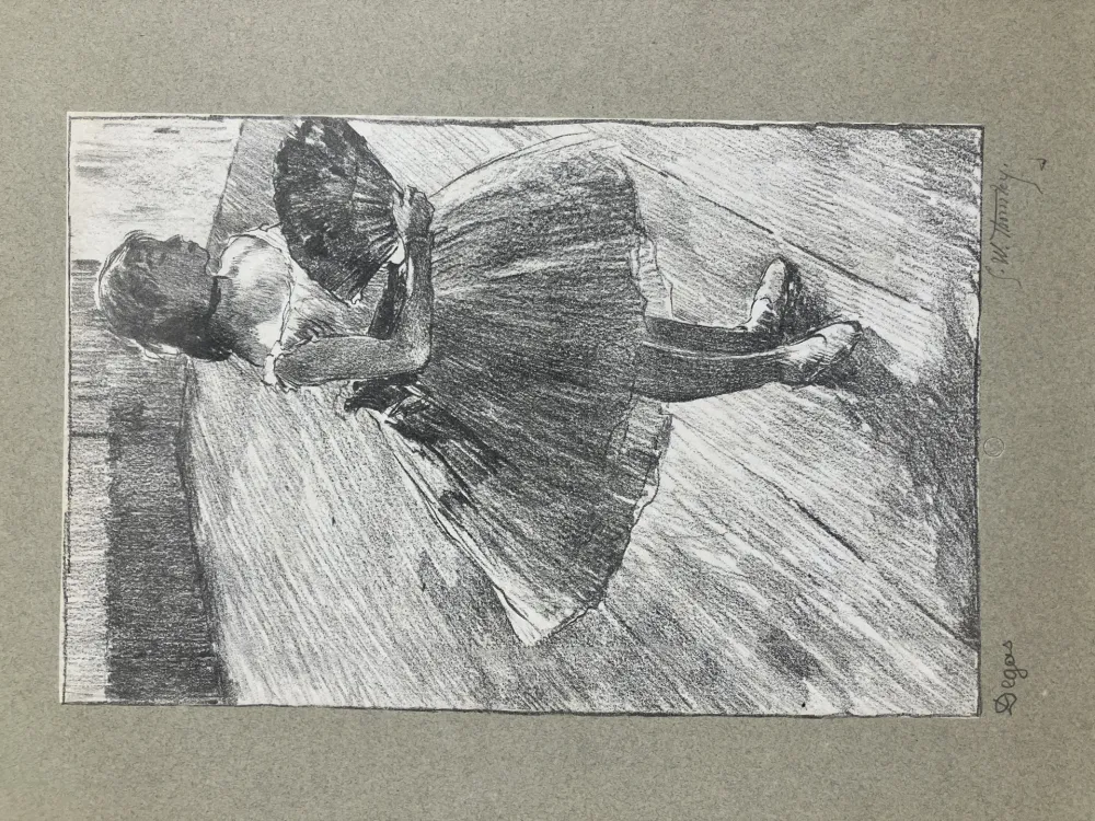 Litografía Degas - Petite danseuse à l'éventail. 1888-1889