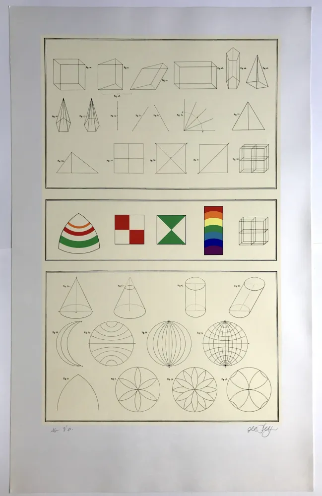 Serigrafía Del Pezzo - Géométrie tridimensionnelle