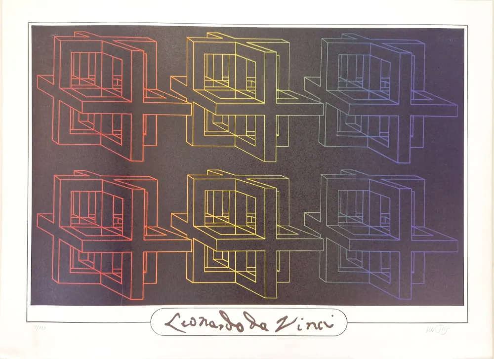 Litografía Del Pezzo -  Leonardo da Vinci 
