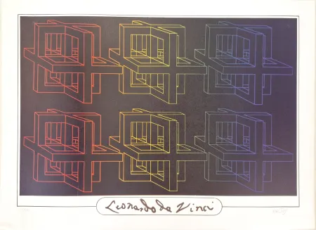 Litografía Del Pezzo -  Leonardo da Vinci 