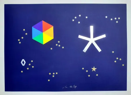 Serigrafía Del Pezzo - L'universo di stelle