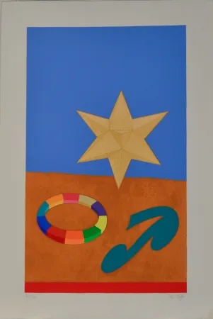 Serigrafía Del Pezzo - Stella