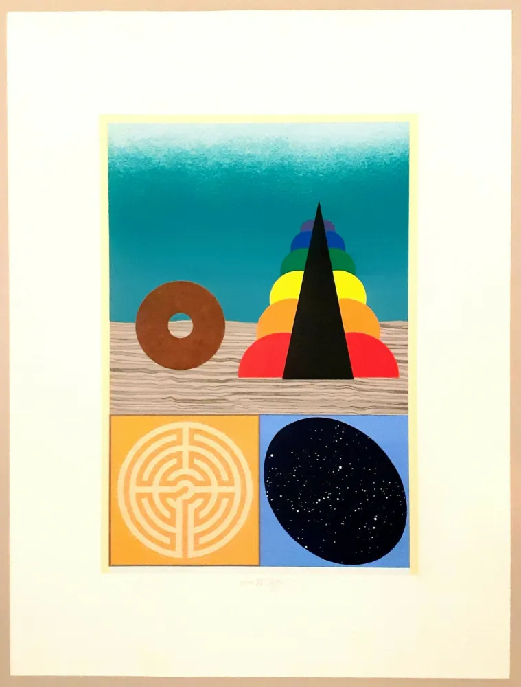 Serigrafía Del Pezzo - Vino fallacia filo solvitur