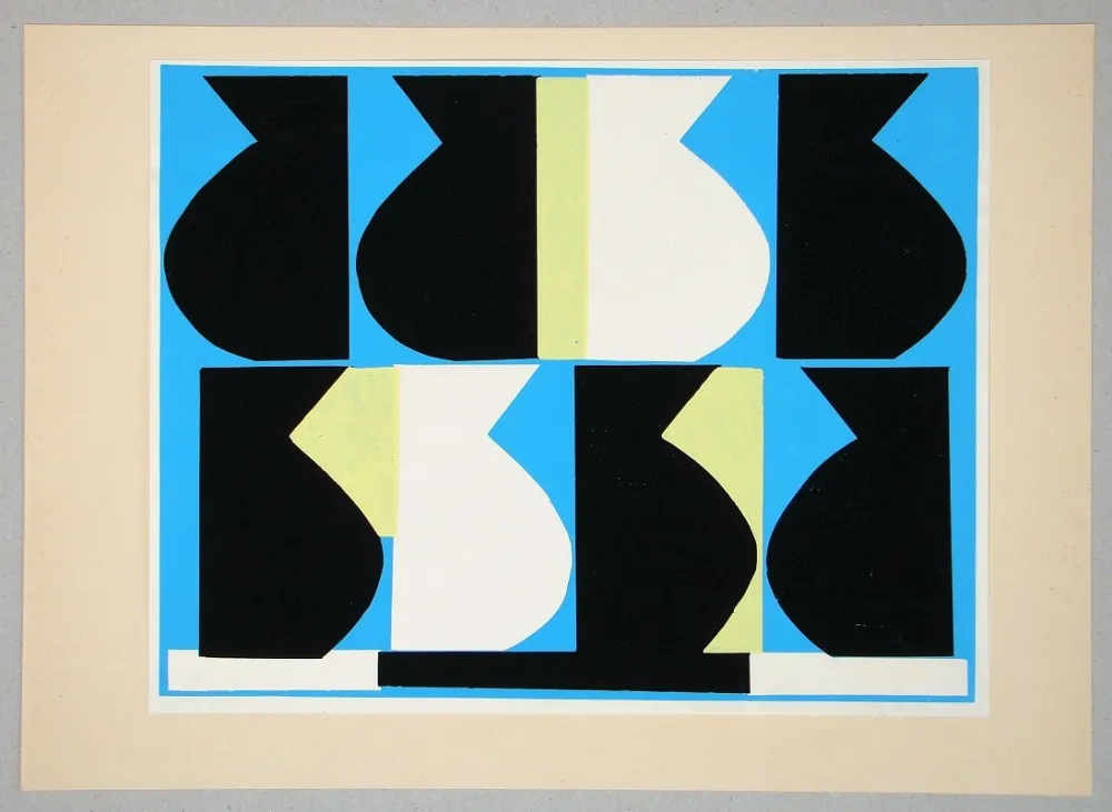 Serigrafía Delahaut - Composition pour Art Abstrait