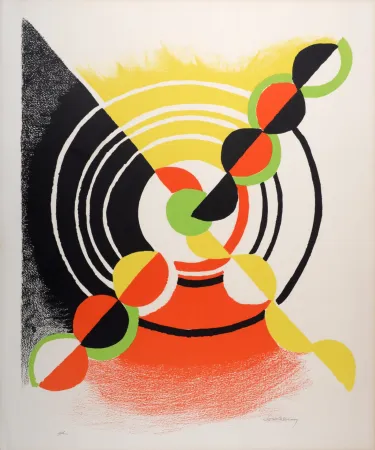 Litografía Delaunay - Abstract Composition, c. 1969 - Hand-signed