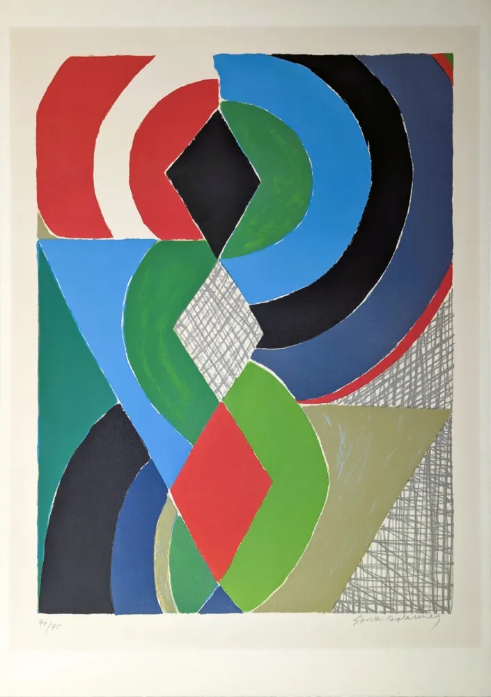 Litografía Delaunay - Abstraction colorée 