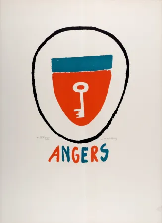 Litografía Delaunay - Angers, c. 1970 - Hand-signed