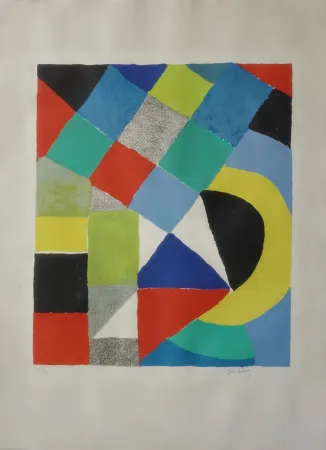 Litografía Delaunay - Arlequin (Harlequin)