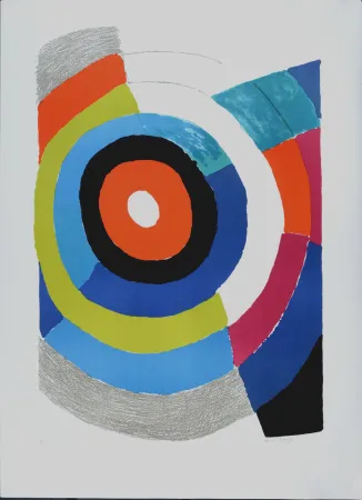 Litografía Delaunay - Cible, 1974 - Hand-signed!