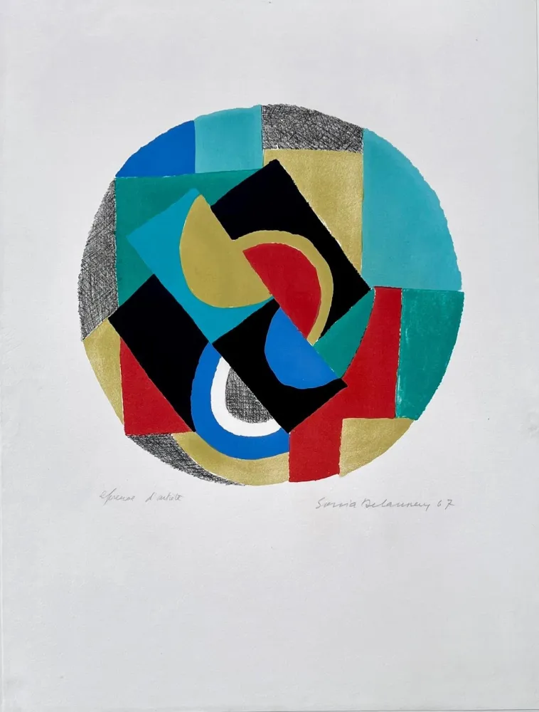 Litografía Delaunay - Cible II 