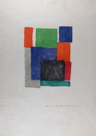 Aguafuerte Delaunay - Composition, 1970 - Hand-signed