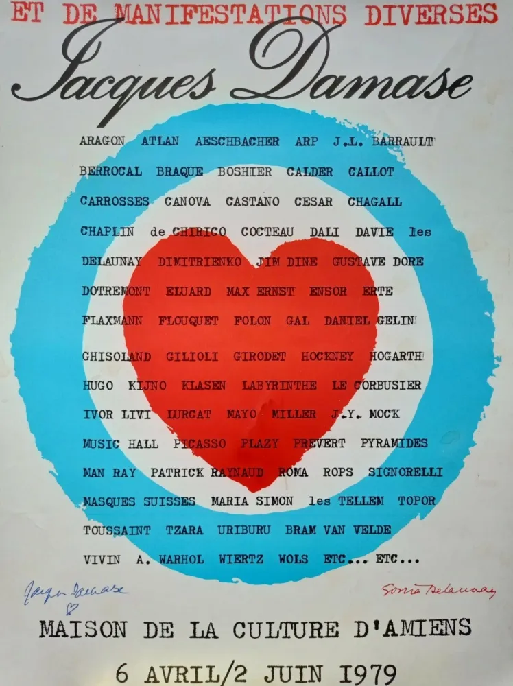 Litografía Delaunay - Delaunay Sonia affiche originale, 1979, Hand signed/Jacques Damase signature/Art abstrait/Abstract