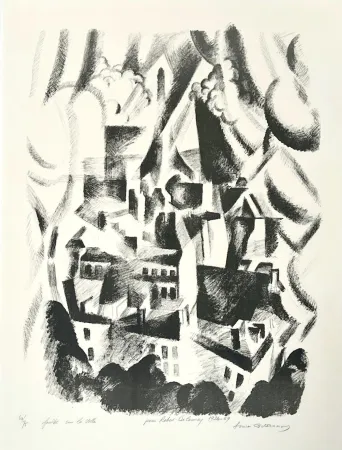 Litografía Delaunay - Fenêtre sur la ville