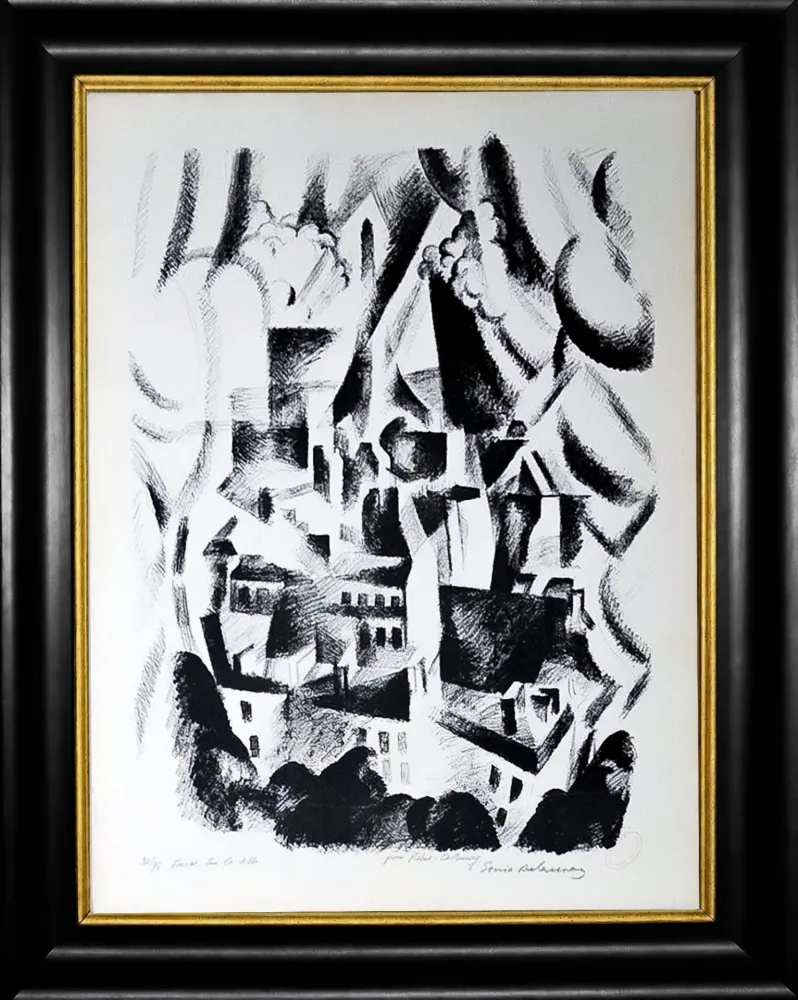 Litografía Delaunay - Fenêtre sur la ville