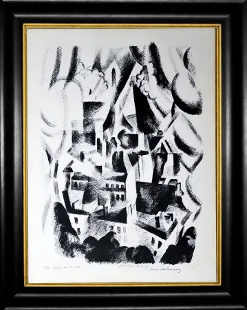 Litografía Delaunay - Fenêtre sur la ville