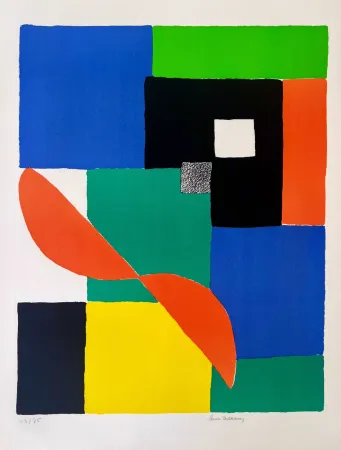 Litografía Delaunay - Hélice Rouge 