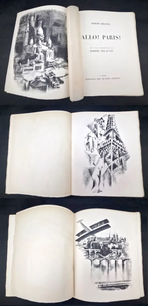 Libro Ilustrado Delaunay - J. Delteil. ALLÔ ! PARIS ! avec 20 lithographies par Robert Delaunay (1929)