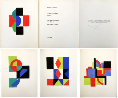 Libro Ilustrado Delaunay - LE FRUIT PERMIS. 4 pochoirs et poèmes de Tristan Tzara (1956)