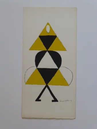 Litografía Delaunay - Projet de costume 