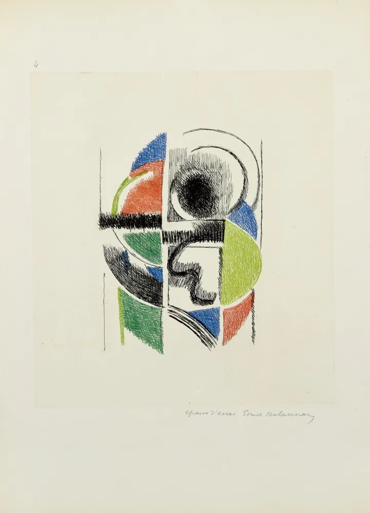 Grabado Delaunay - Rythme coloré