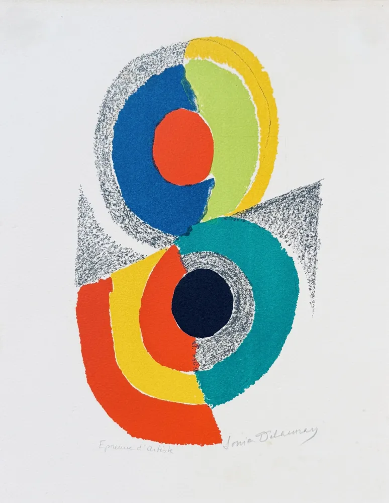 Litografía Delaunay - Rythme couleur, 1971