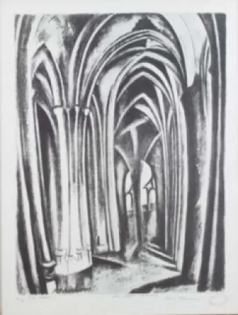 Litografía Delaunay - Saint severin