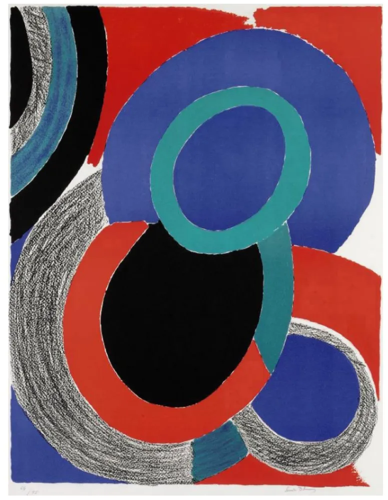 Litografía Delaunay - Vol de nuit