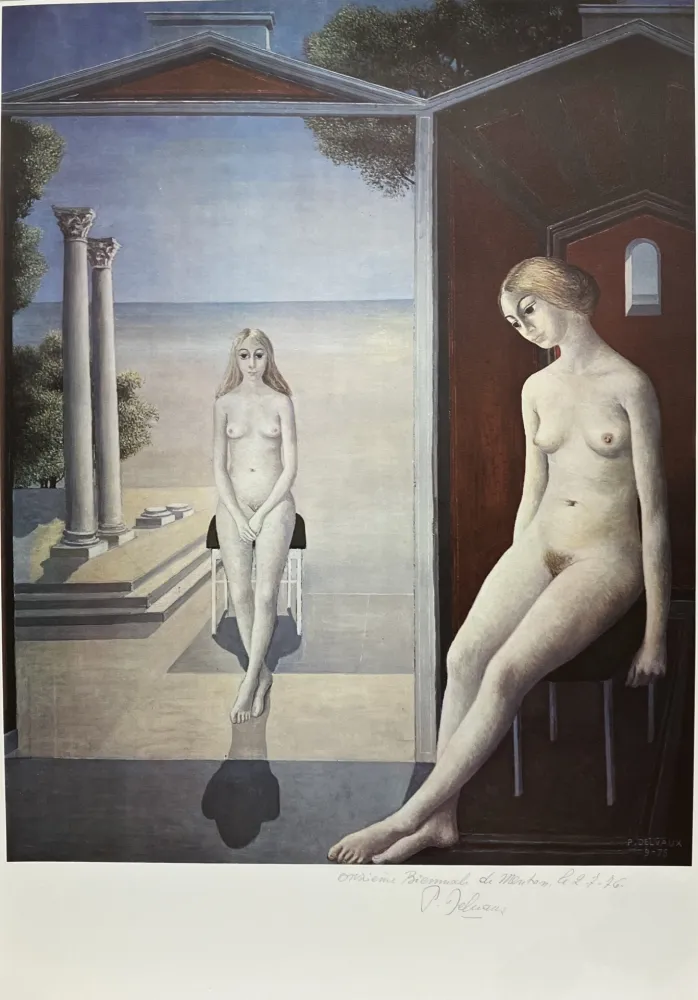 Litografía Delvaux - Au Bord de la Mer
