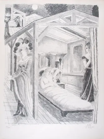 Litografía Delvaux - La Mer est proche