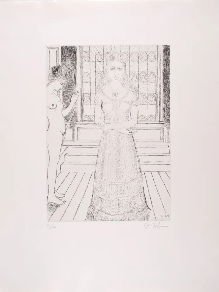 Aguafuerte Delvaux - Vitrail