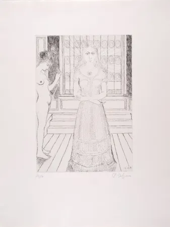 Aguafuerte Delvaux - Vitrail