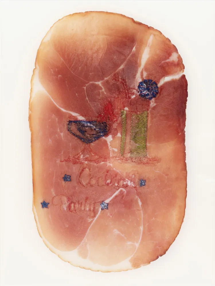 Fotografía Delvoye - Untitled (Photograph of Embroidered Ham)