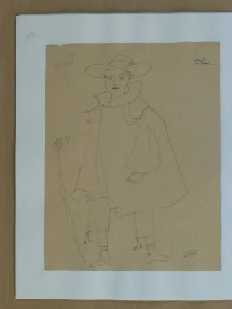 Sin Técnico Derain - Personnage d'opéra à l'épée 