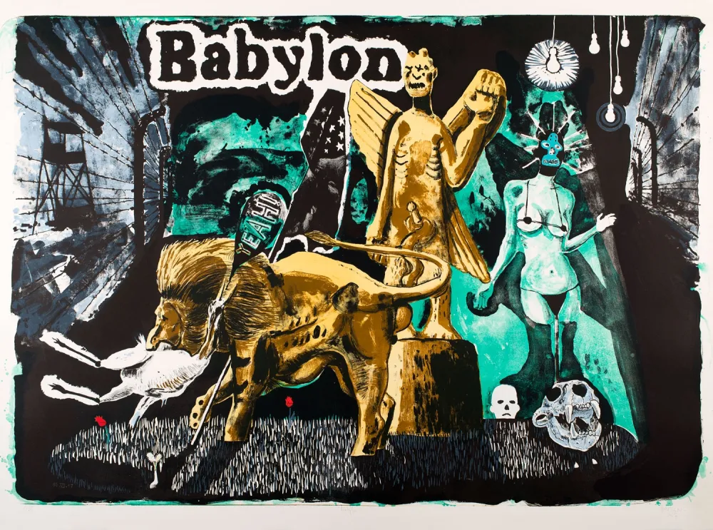 Litografía Deroubaix - Babylon