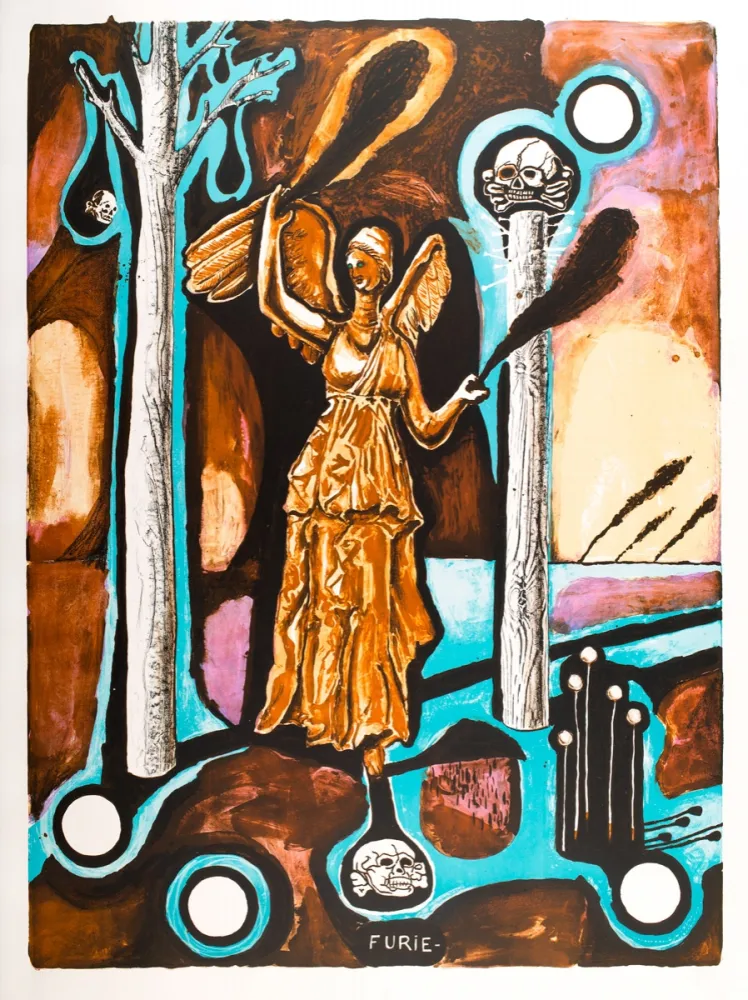 Litografía Deroubaix - Furie