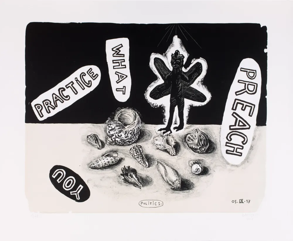 Litografía Deroubaix - Practice What you Preach