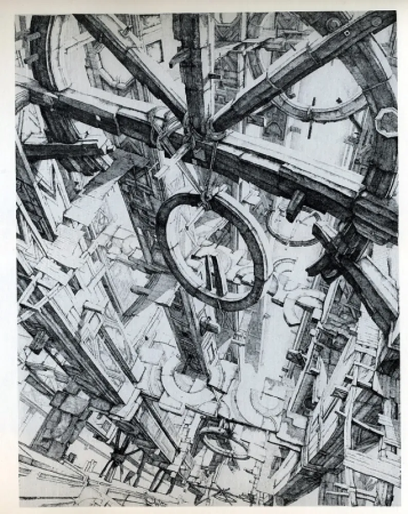 Grabado Desmazières - Les Roues