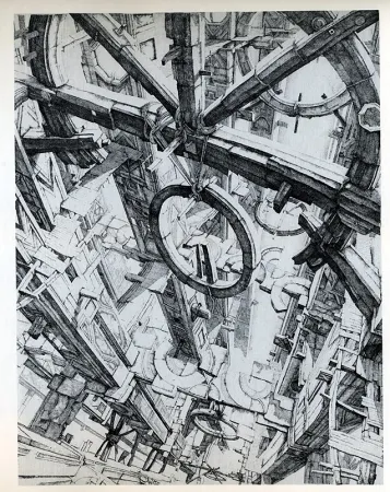 Grabado Desmazières - Les Roues