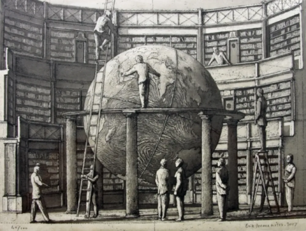 Aguafuerte Y Aguatinta Desmazières - Theatre de Geographie