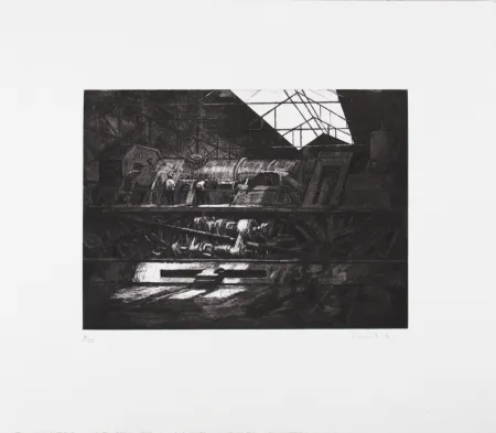 Aguafuerte Deyrail - Locomotive